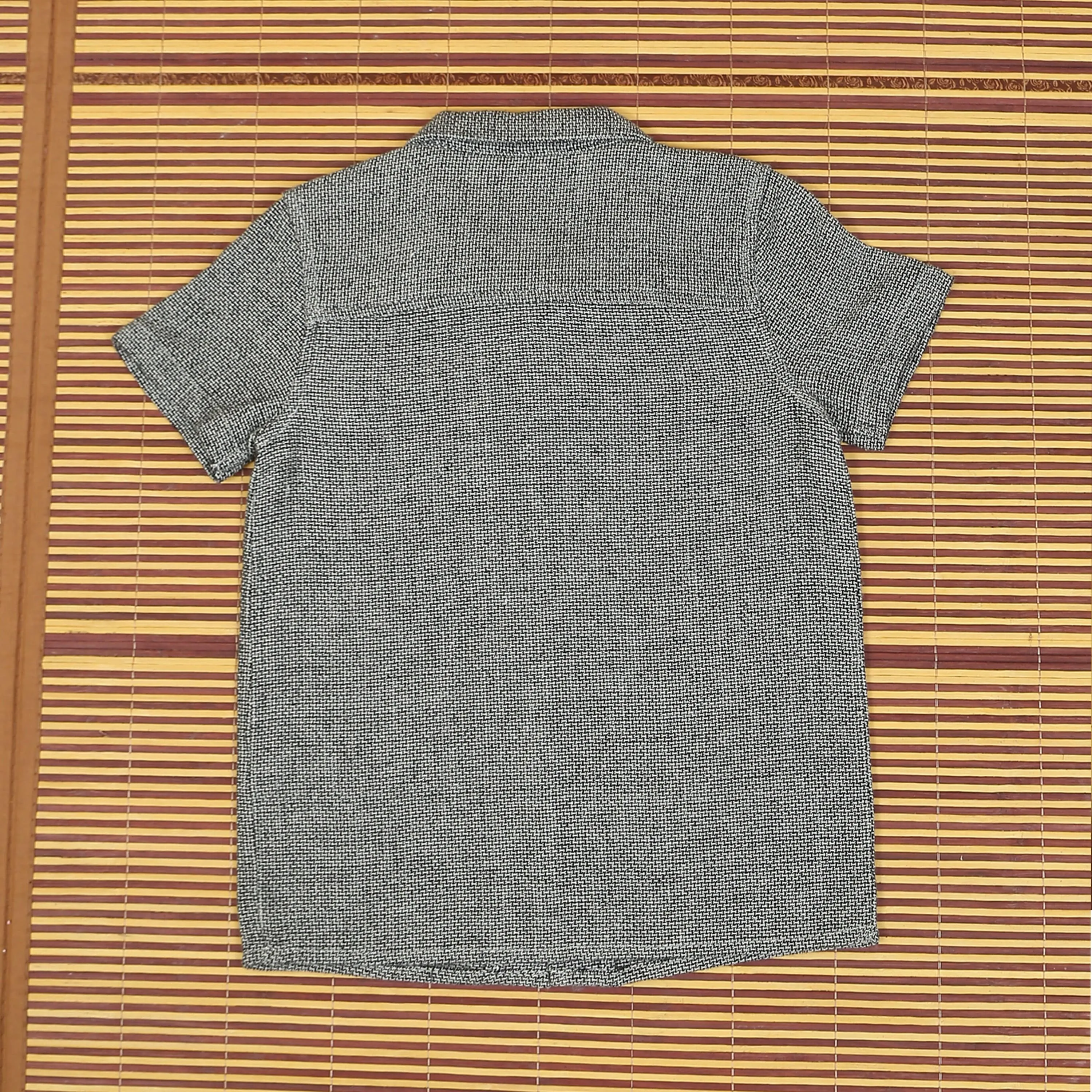 Boys Textured Shirt Silver Grey