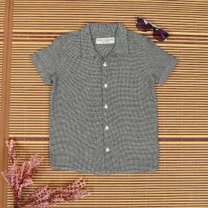 Boys Textured Shirt Silver Grey