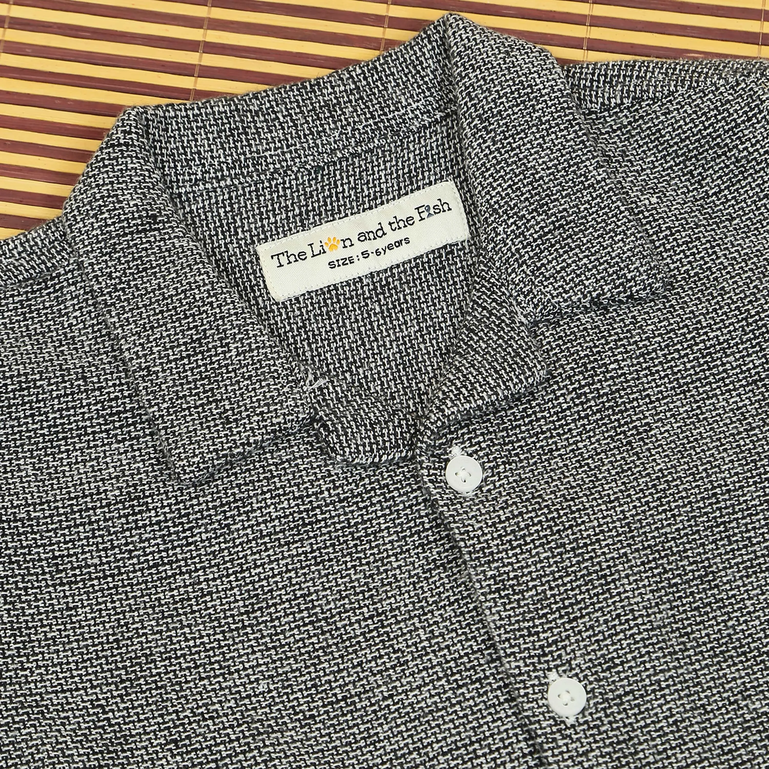 Boys Textured Shirt Silver Grey
