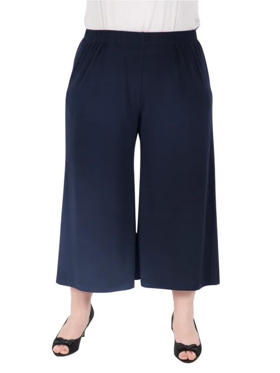 Bright Night Coulottes Capris - Navy