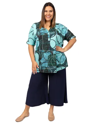 Bright Night Coulottes Capris - Navy