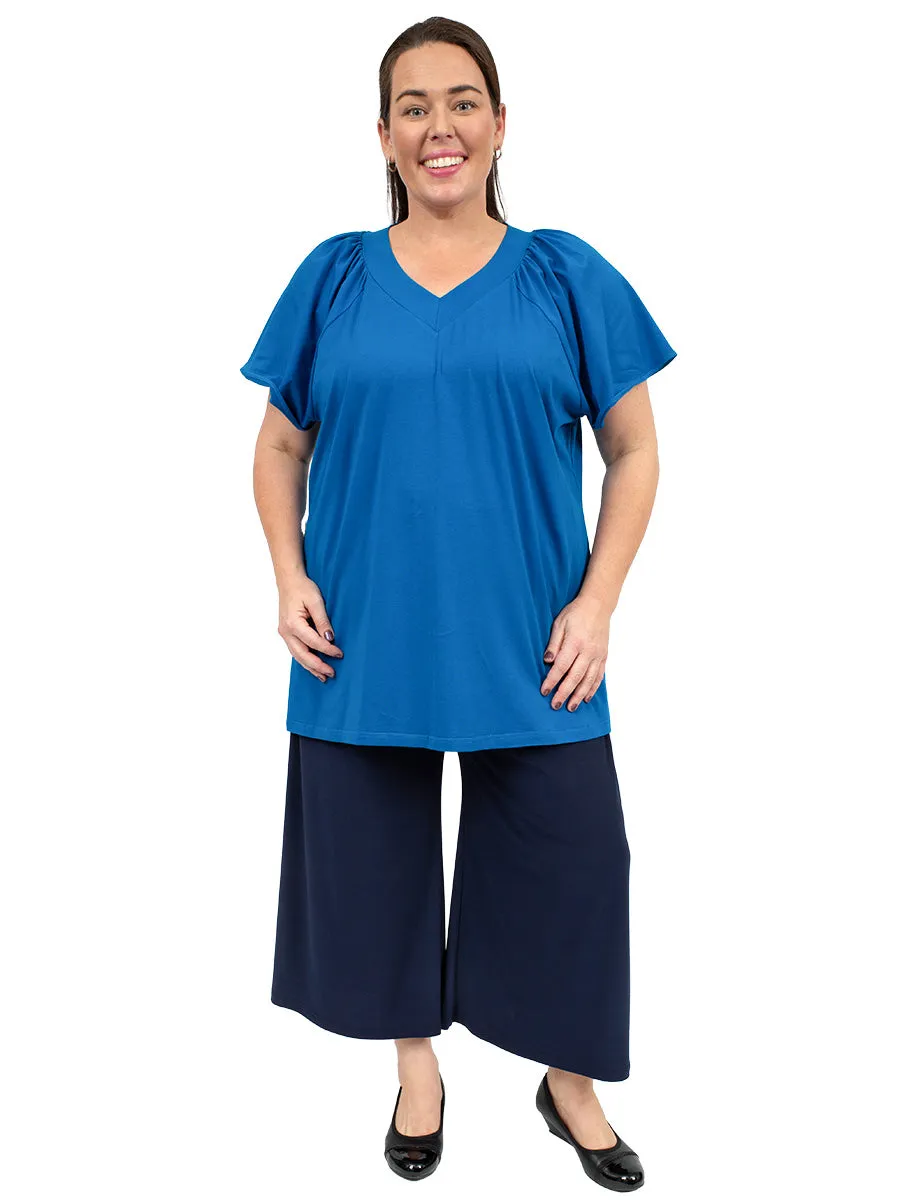 Bright Night Coulottes Capris - Navy