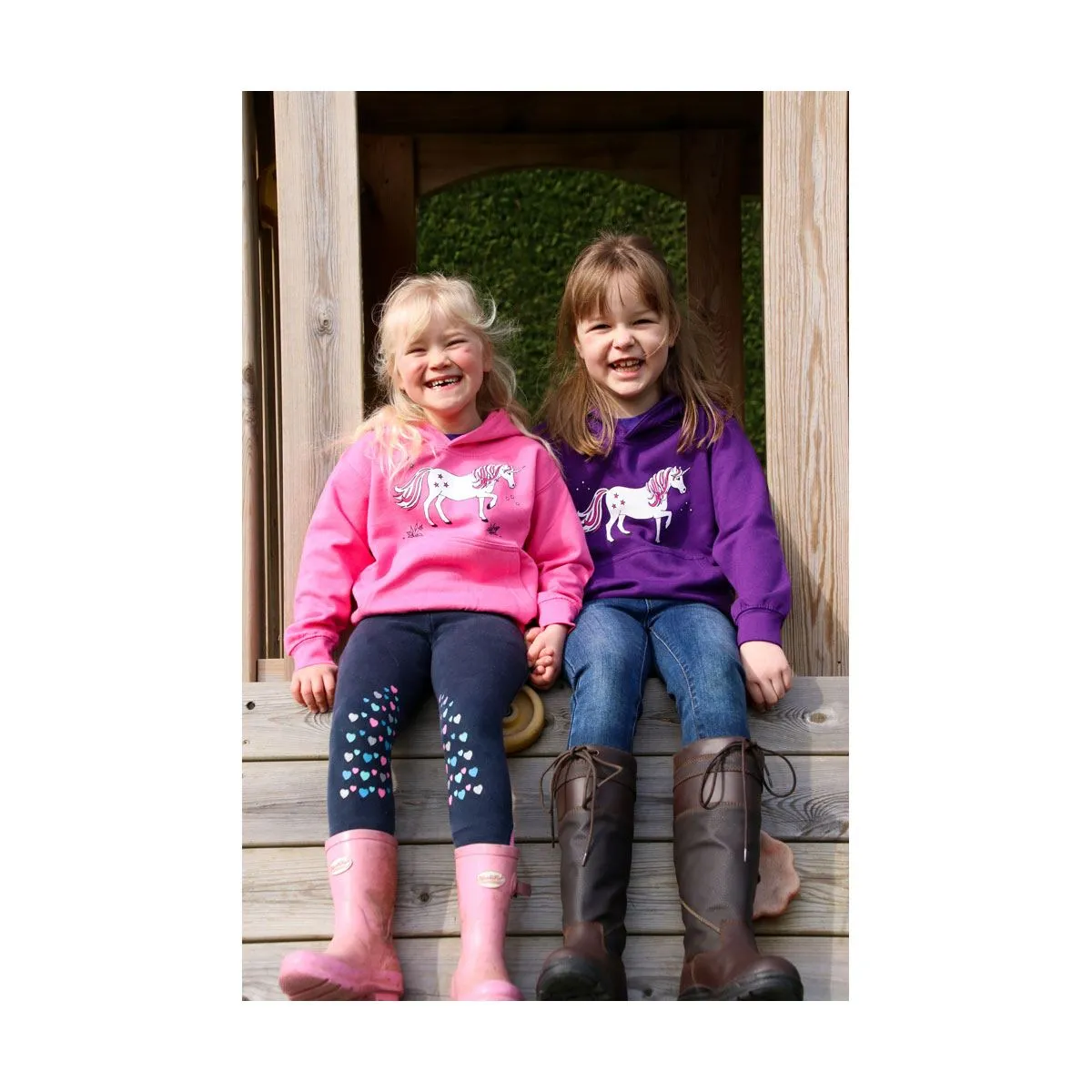 British Country Collection Dancing Unicorn Childs Hoodie