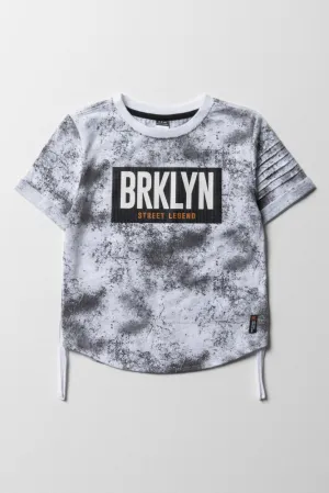 Brooklyn Side Tuxedo Short Sleeve T-Shirt White & Black