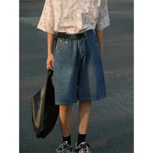 Bubu High-Waist Denim Shorts