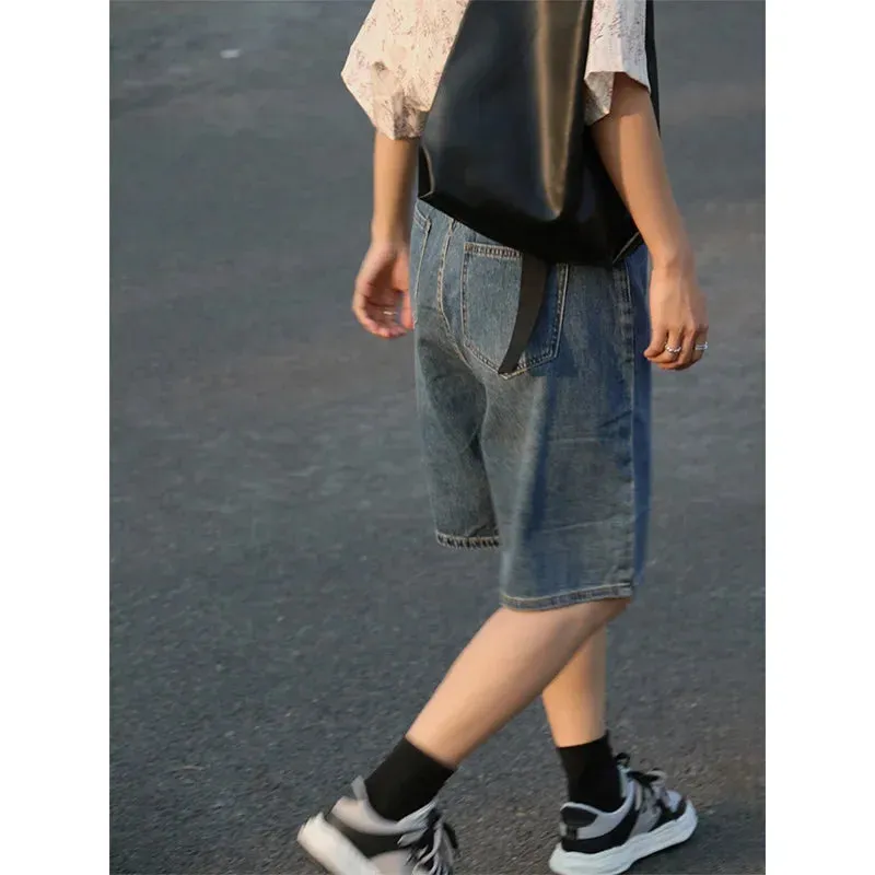 Bubu High-Waist Denim Shorts