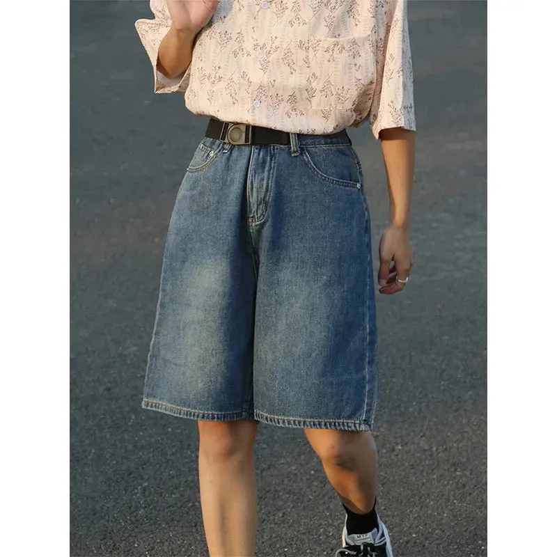 Bubu High-Waist Denim Shorts