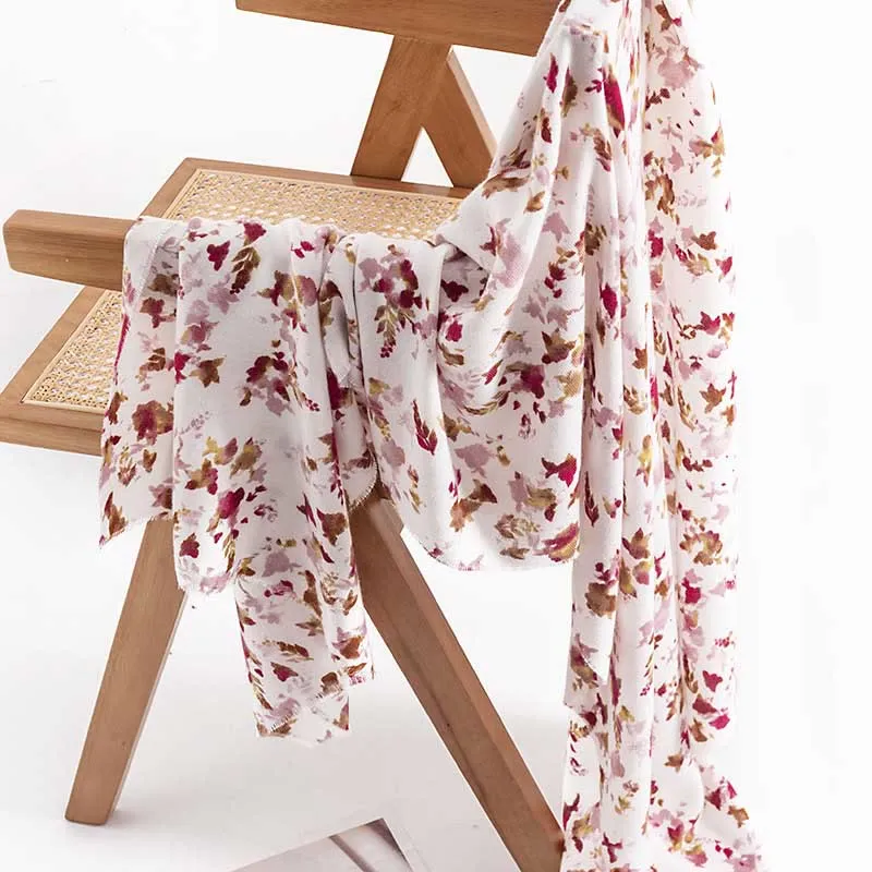 Buddha Stones Tibetan Floral Falling Leaves Print Shawl Fall Winter Cozy Warm Travel Scarf Wrap