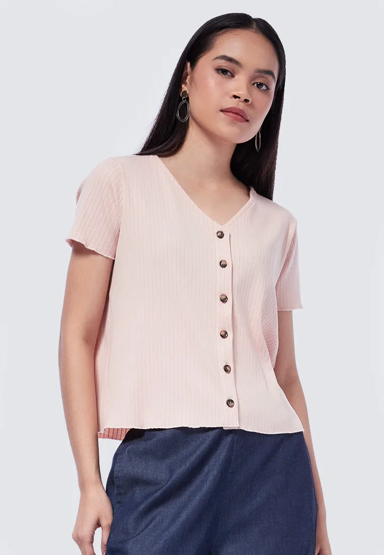 Button Up Short Sleeve T-Shirt