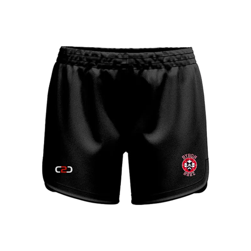 Byron Bay Curved Hem SlimFit HP Shorts Pro BlackGirls/Ladies