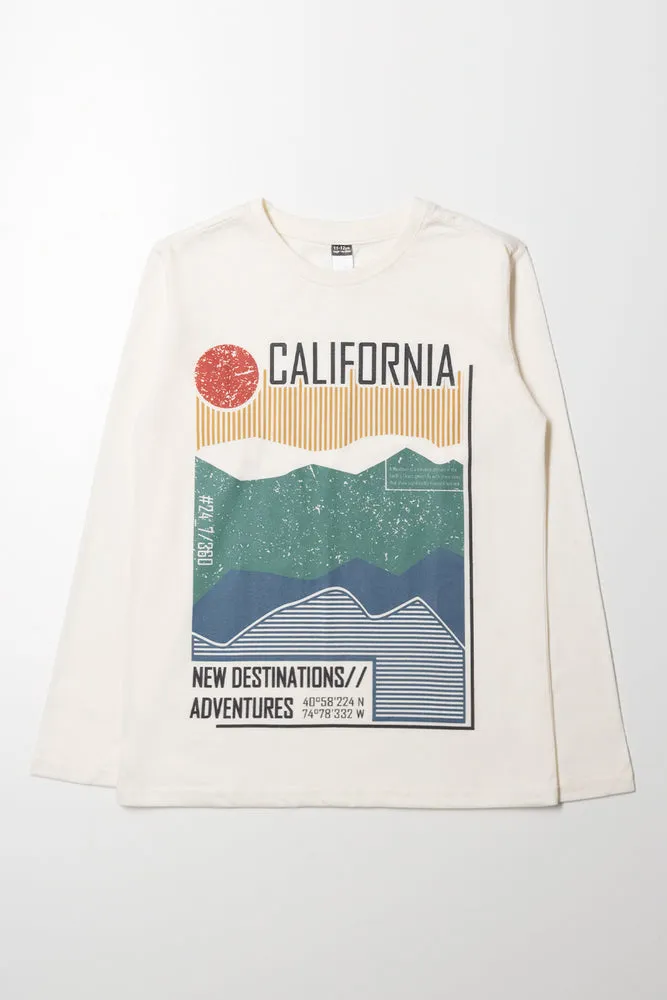 California Long Sleeve T-Shirt Cream