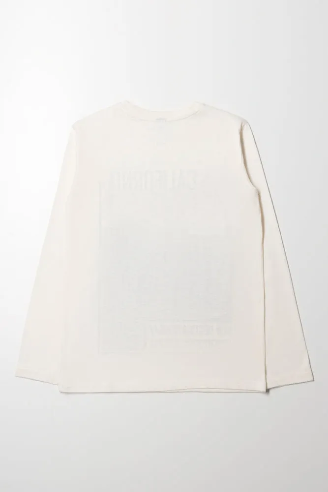 California Long Sleeve T-Shirt Cream