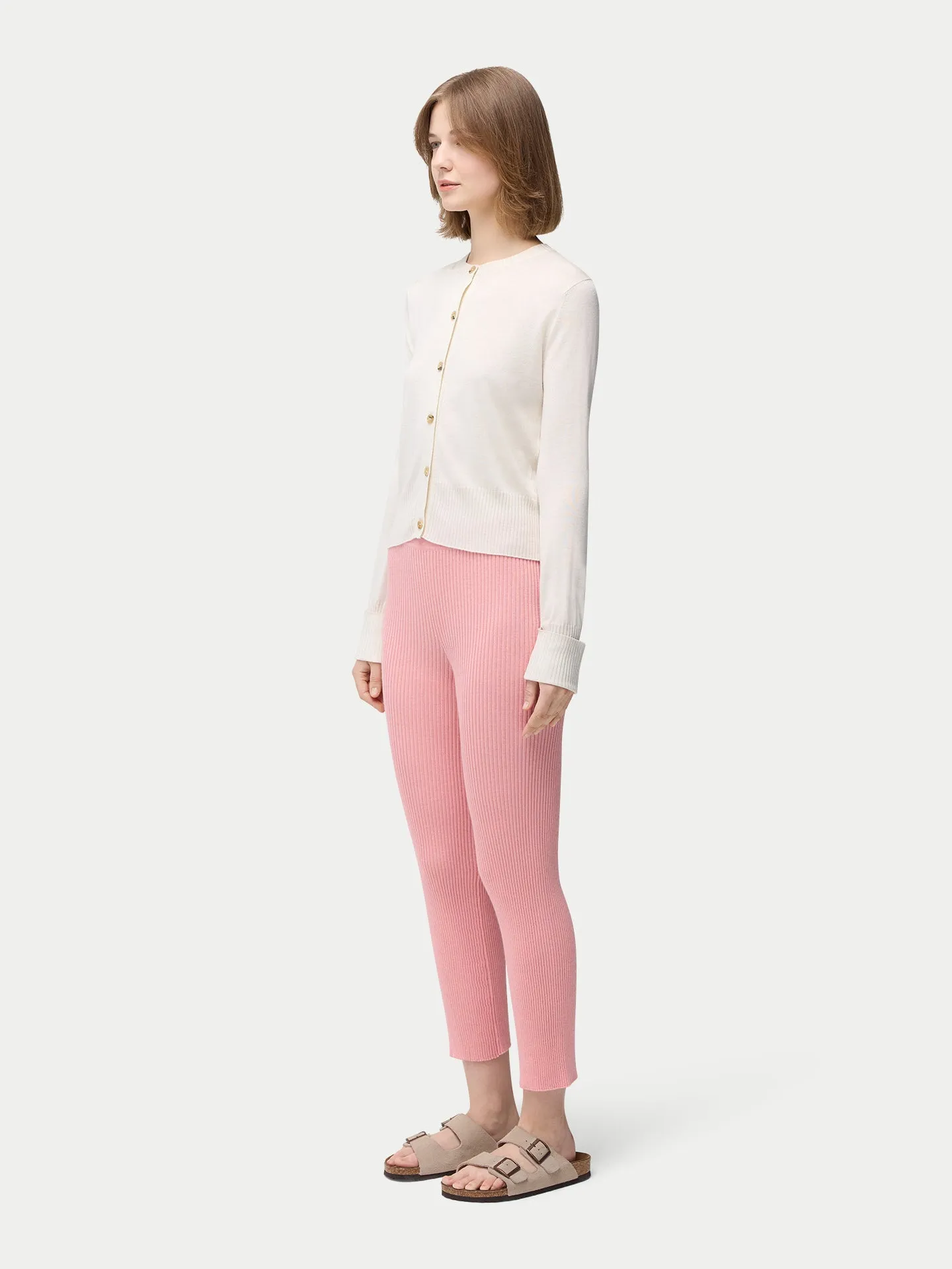 Cashmere Silk Buttoned Cardigan