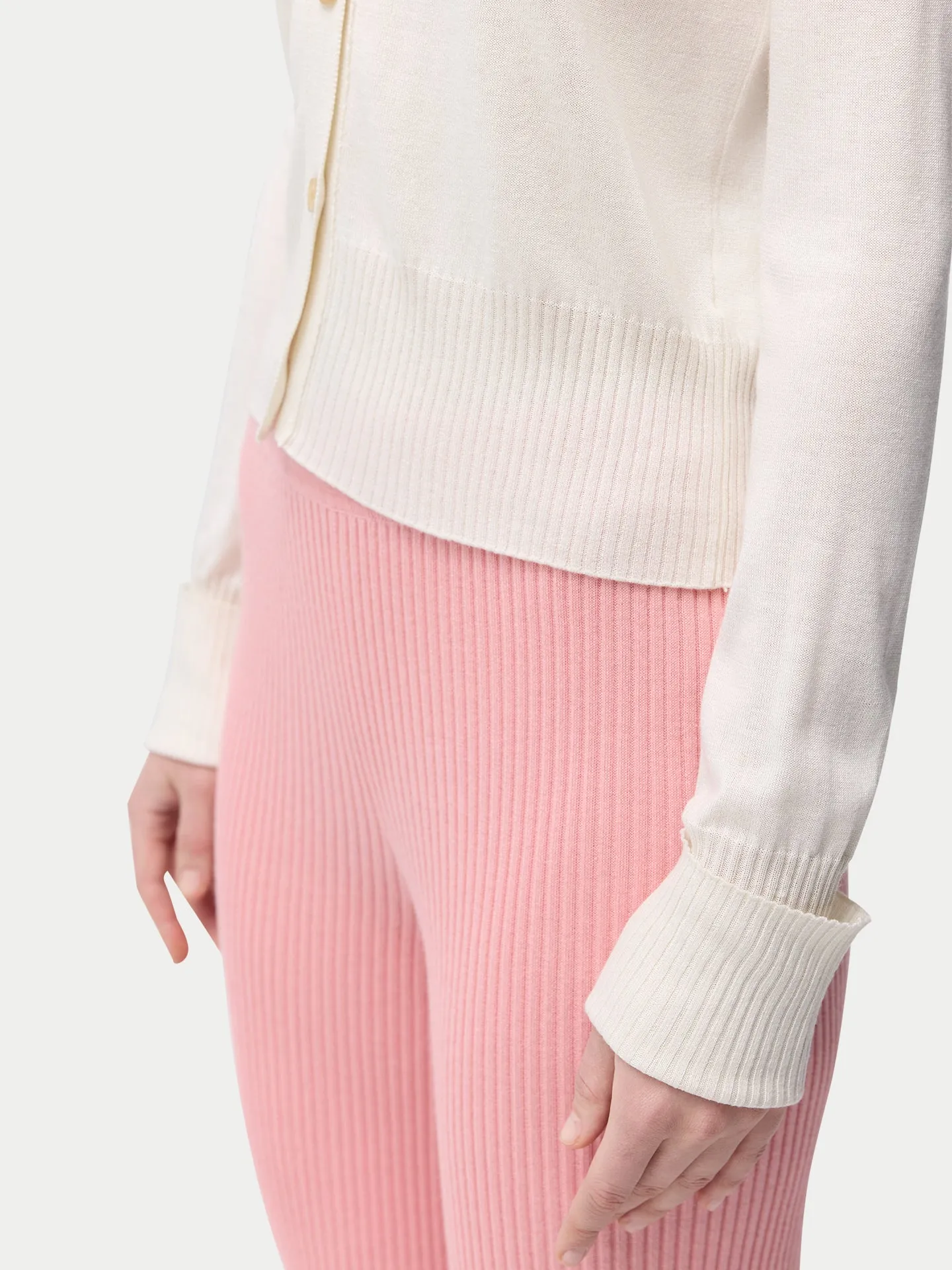Cashmere Silk Buttoned Cardigan