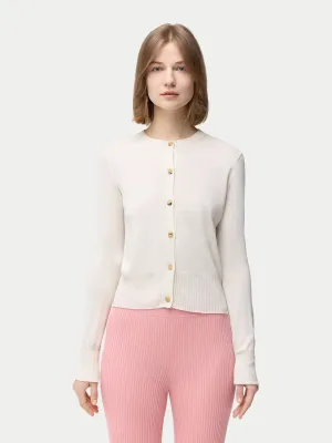 Cashmere Silk Buttoned Cardigan