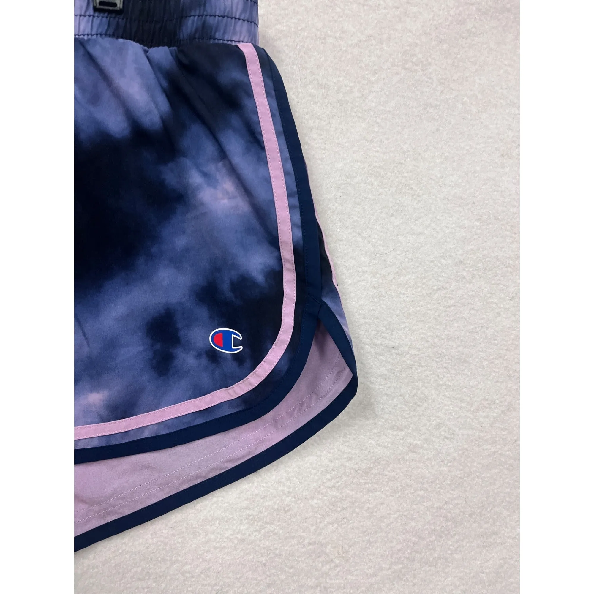 Champion Womens XL Tie-Dye Athletic Shorts With Pink Trim #6617