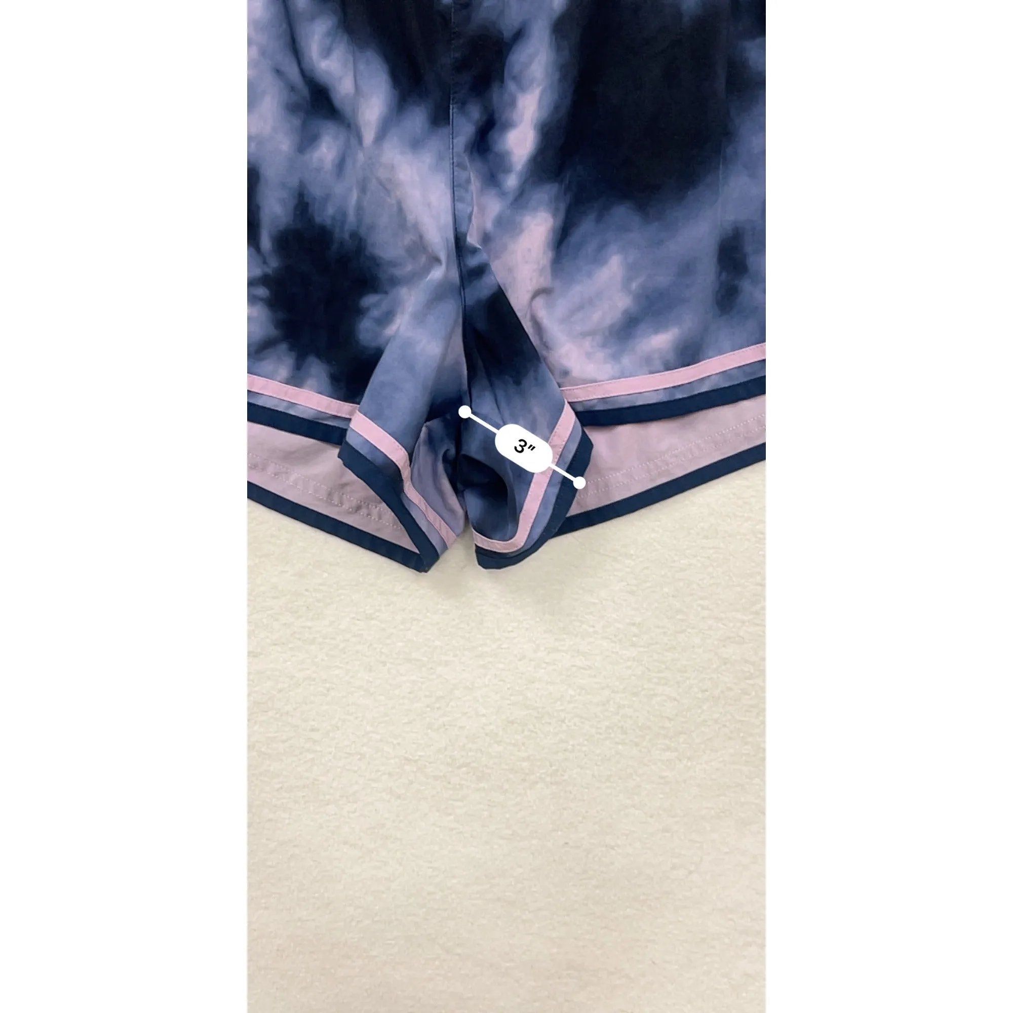 Champion Womens XL Tie-Dye Athletic Shorts With Pink Trim #6617