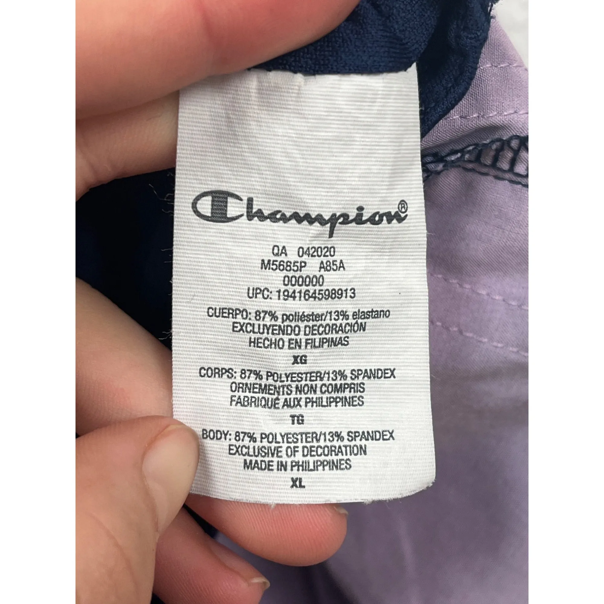 Champion Womens XL Tie-Dye Athletic Shorts With Pink Trim #6617