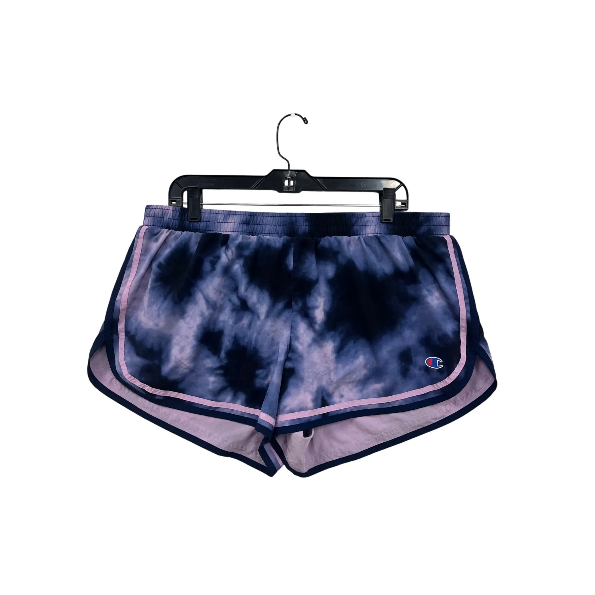 Champion Womens XL Tie-Dye Athletic Shorts With Pink Trim #6617