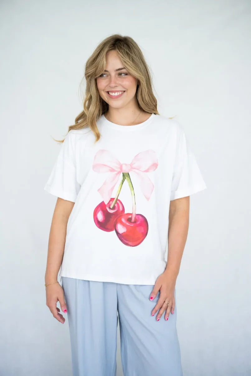 CHERRY COTTON TEE