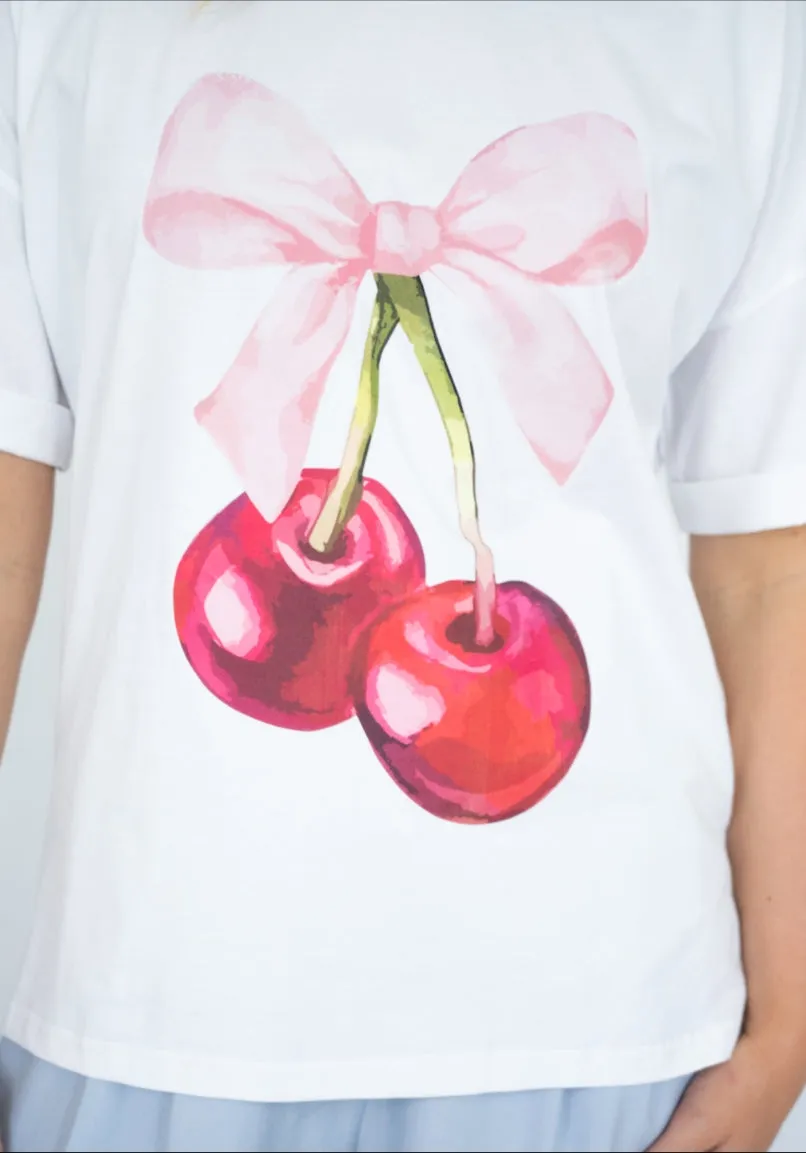 CHERRY COTTON TEE