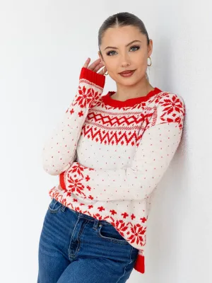 Christmas Pattern Crew Neck Pullover