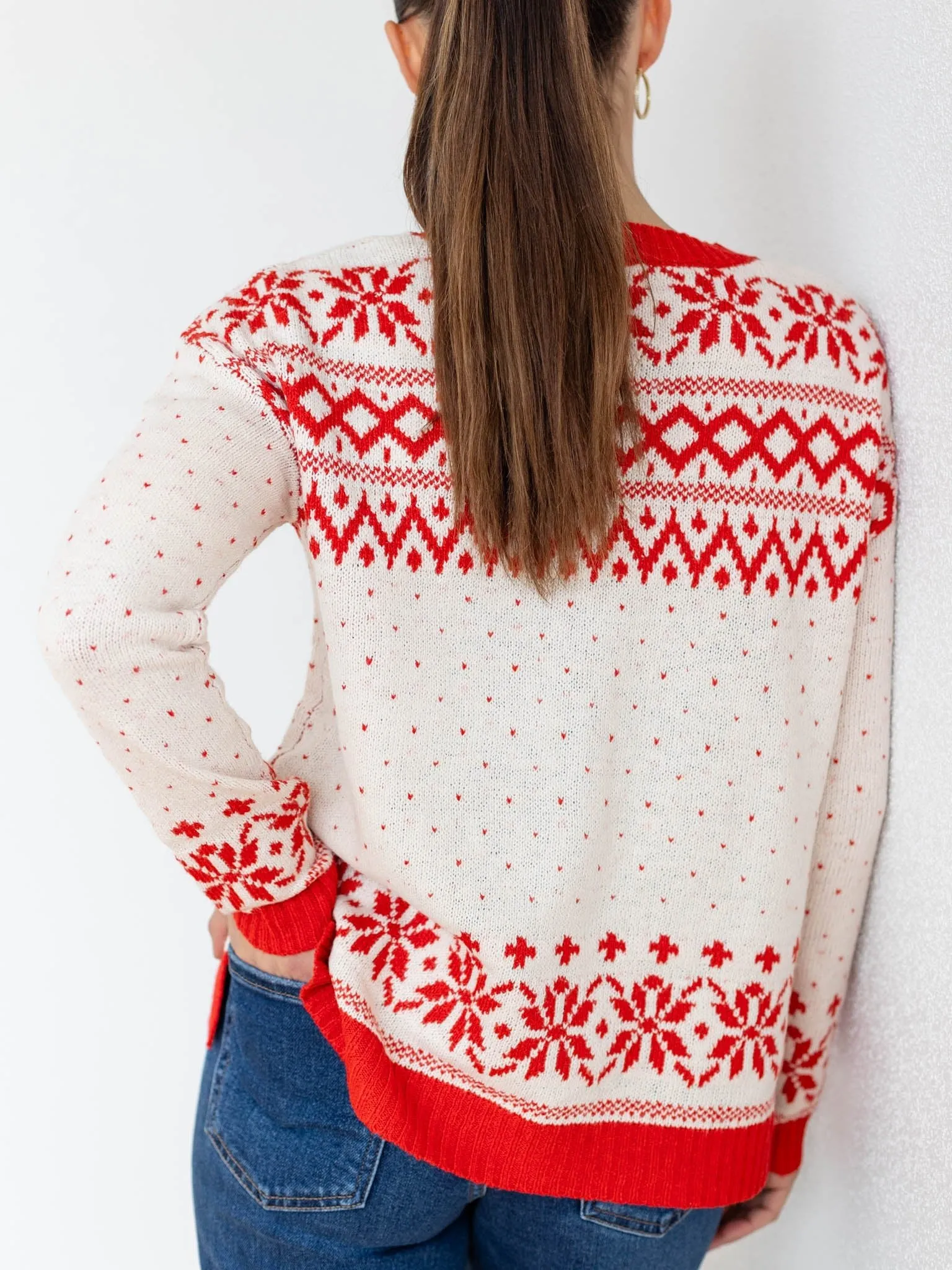 Christmas Pattern Crew Neck Pullover