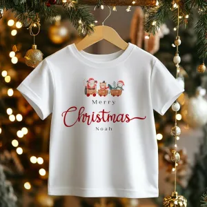 Christmas Santa Personalised Toddler & Kids T Shirt