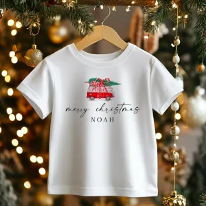Christmas Truck Personalised Toddler & Kids T Shirt