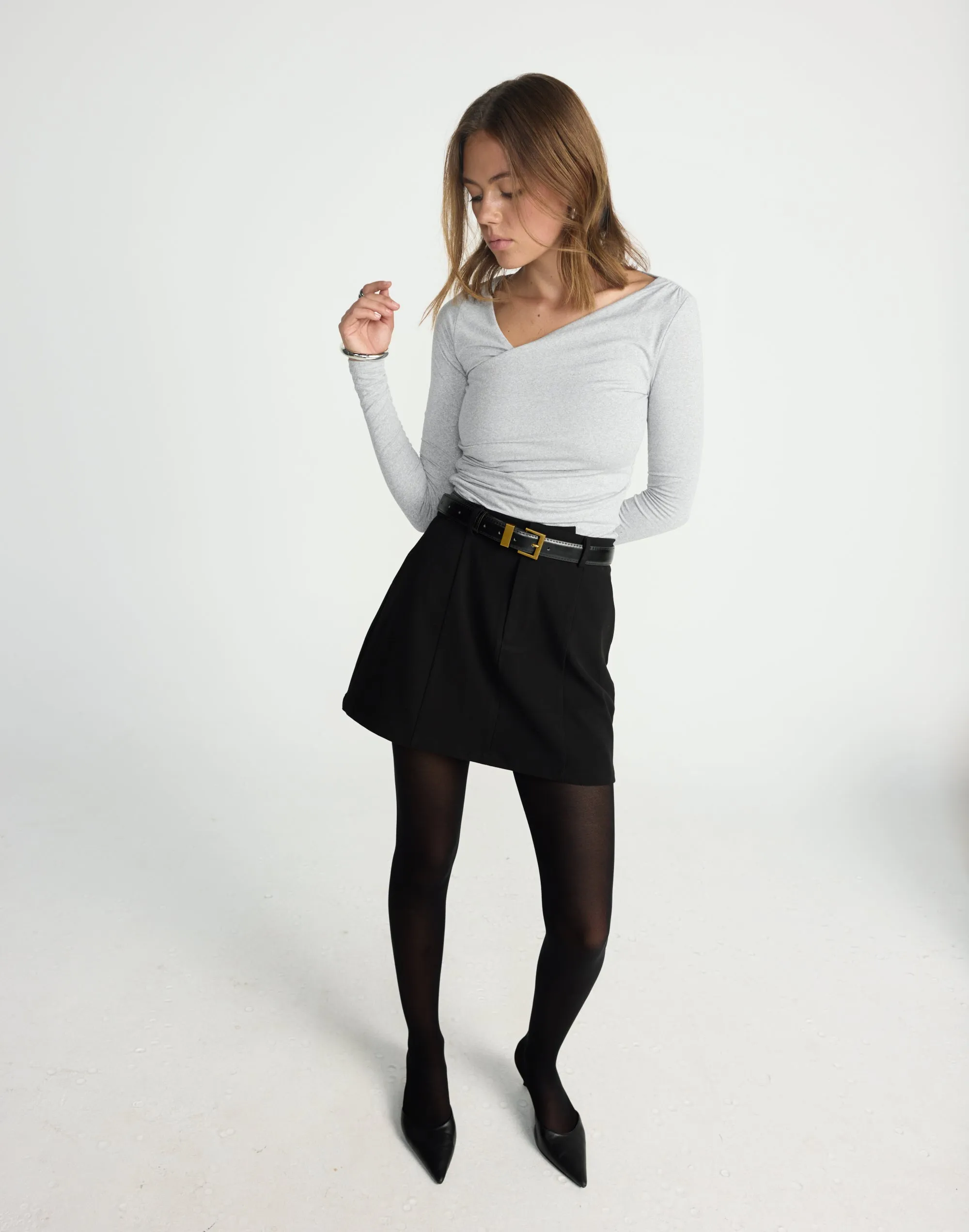 Clarke Mini Skirt (Black)