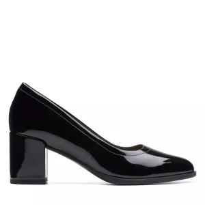 Clarks Women's Freva55 Court Black Patent 26174873