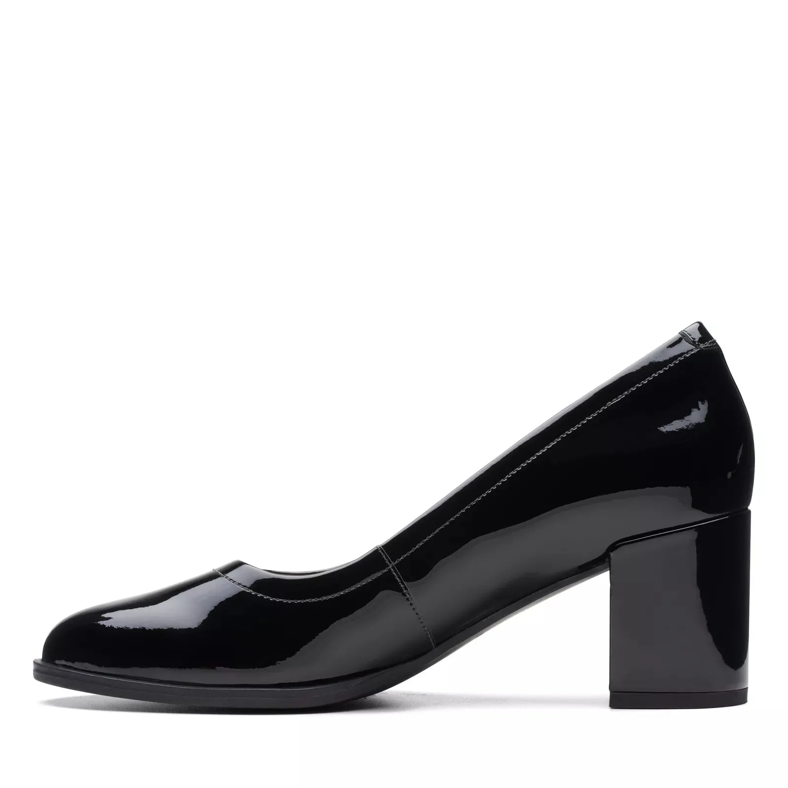 Clarks Women's Freva55 Court Black Patent 26174873