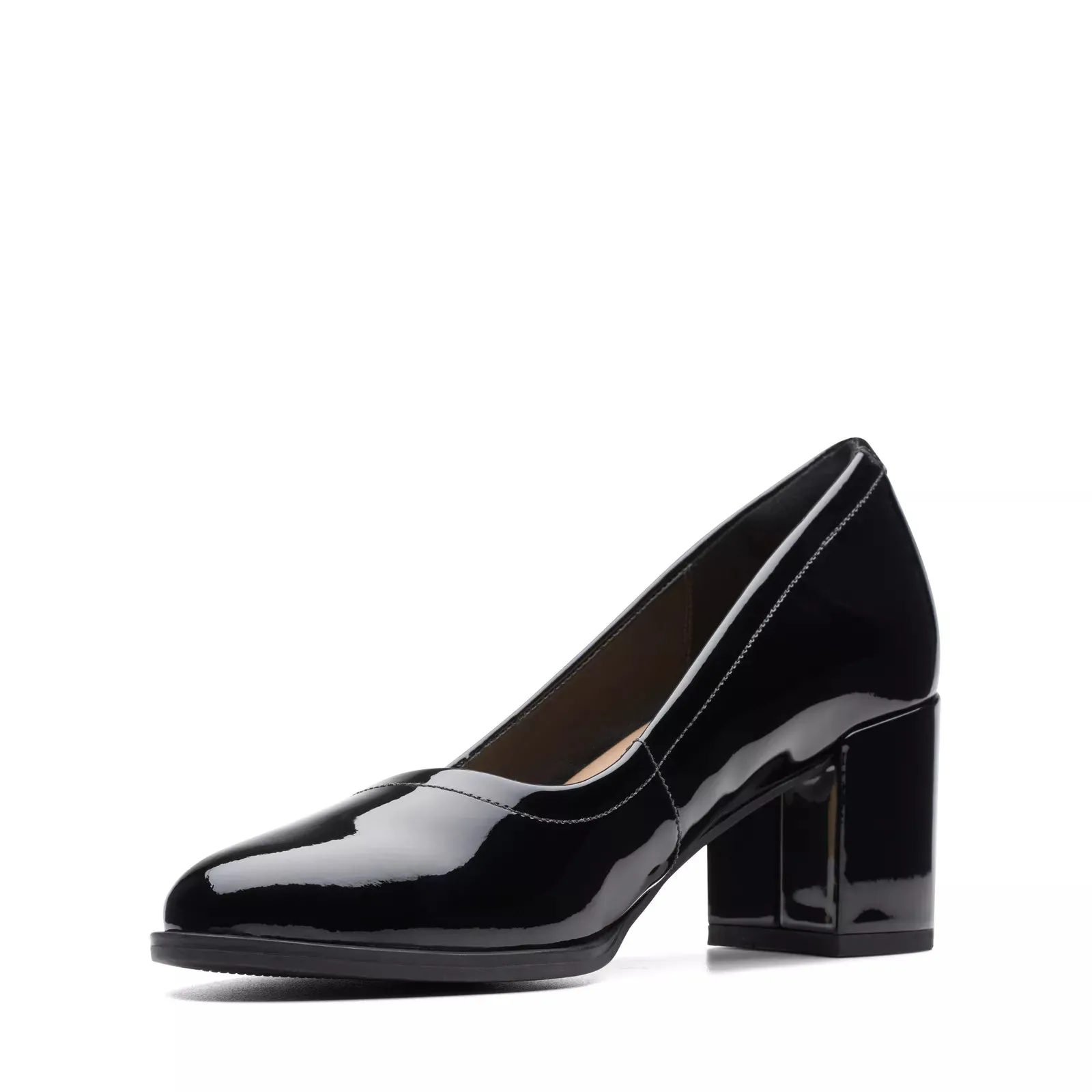 Clarks Women's Freva55 Court Black Patent 26174873
