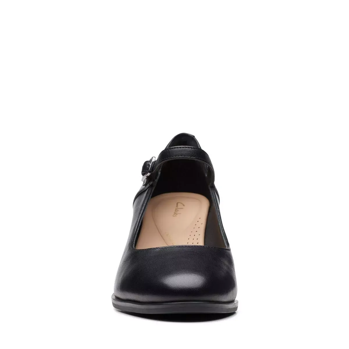 Clarks Women's Freva55 Strap Black Leather 26172052