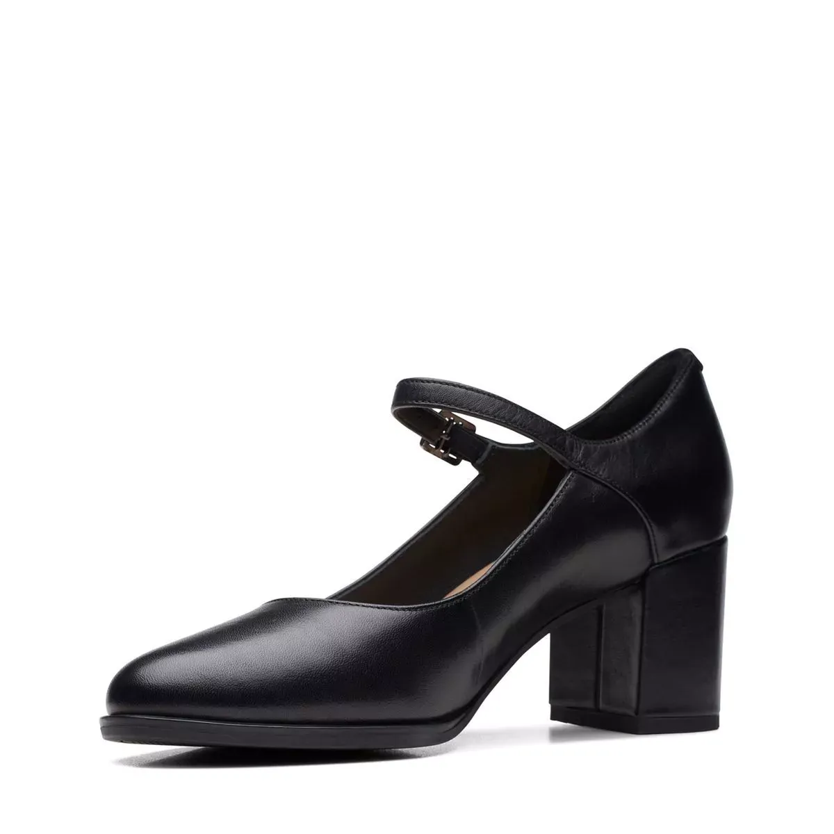Clarks Women's Freva55 Strap Black Leather 26172052