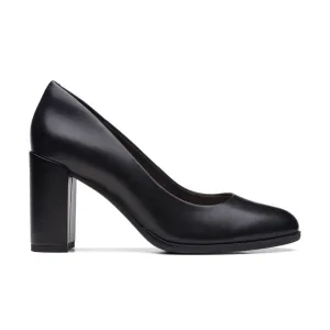 Clarks Women's Freva85 Court Black | Praline Leather