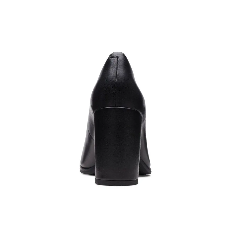 Clarks Women's Freva85 Court Black | Praline Leather