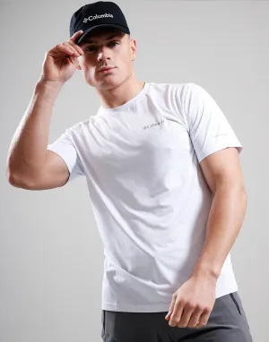 Columbia Mens White Omni-Wick Hike Crew Tshirt