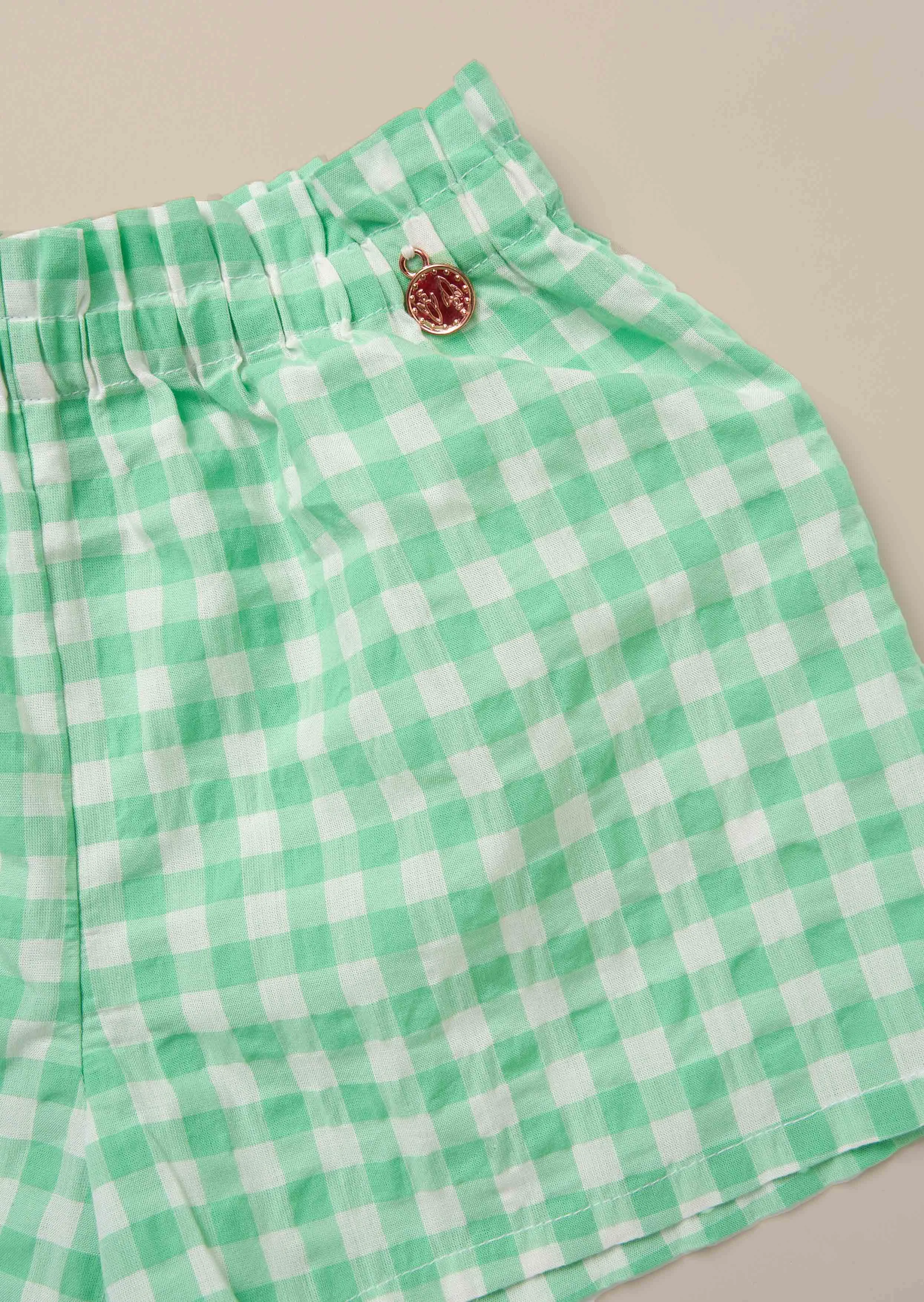 Connie Green Gingham Short