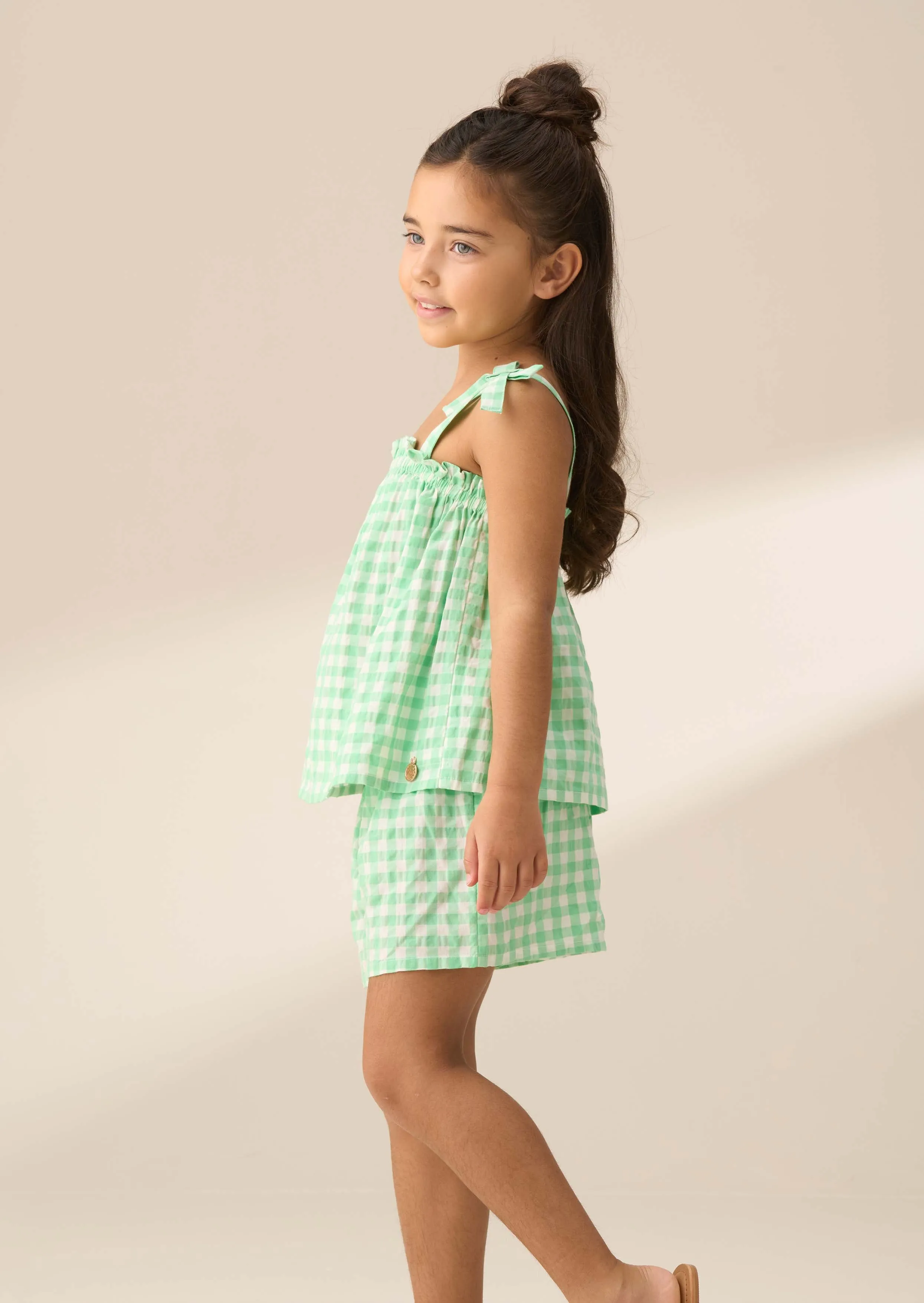 Connie Green Gingham Short