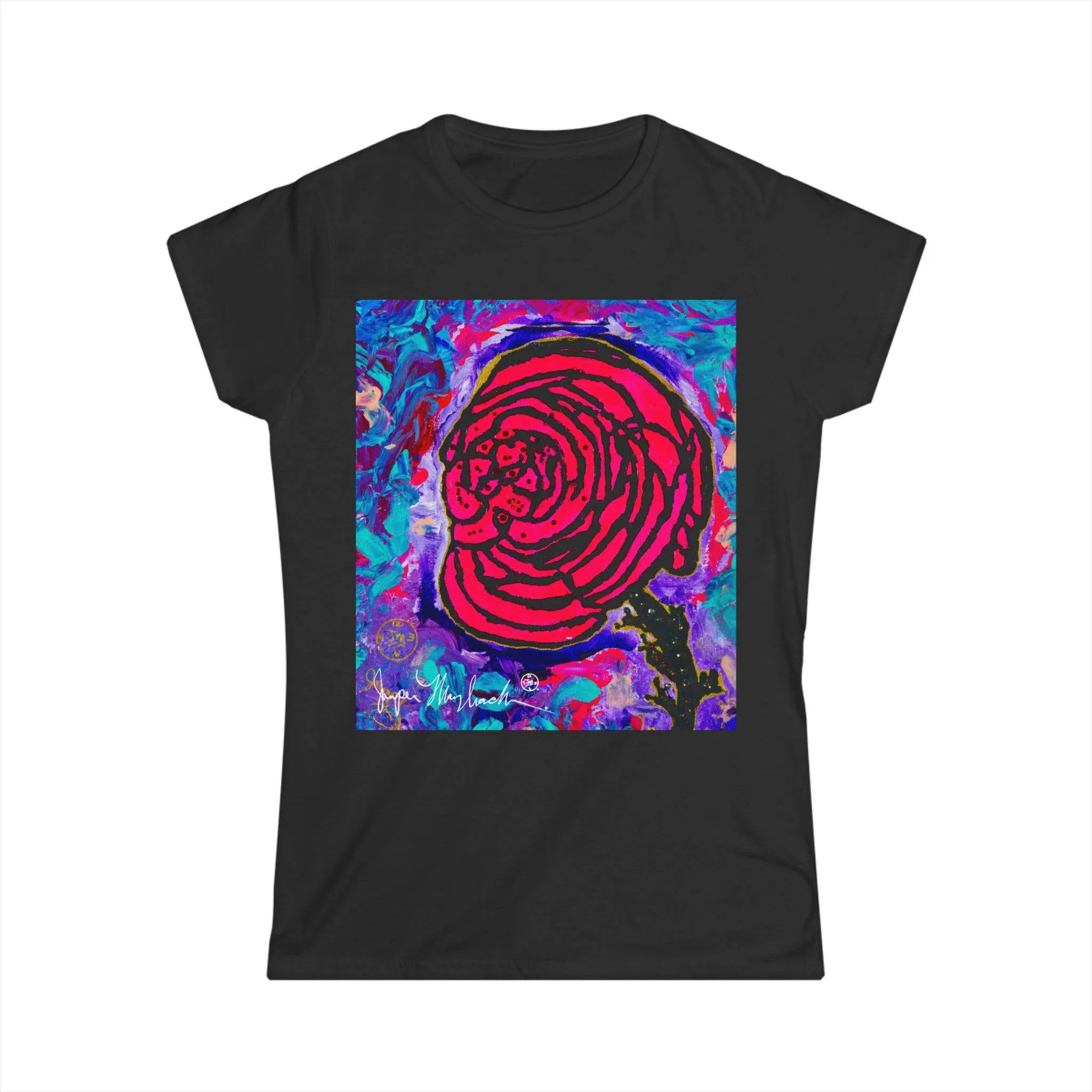 Cotton Candy Rose by Jumper Maybach® - WOMEN'S Softstyle Tee