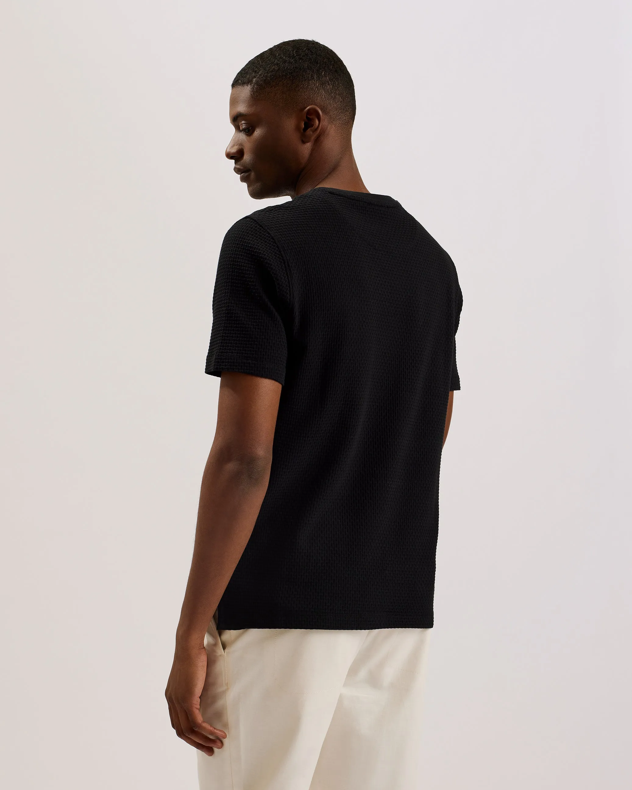 Curlys Short Sleeve Regular Textured T-Shirt Black