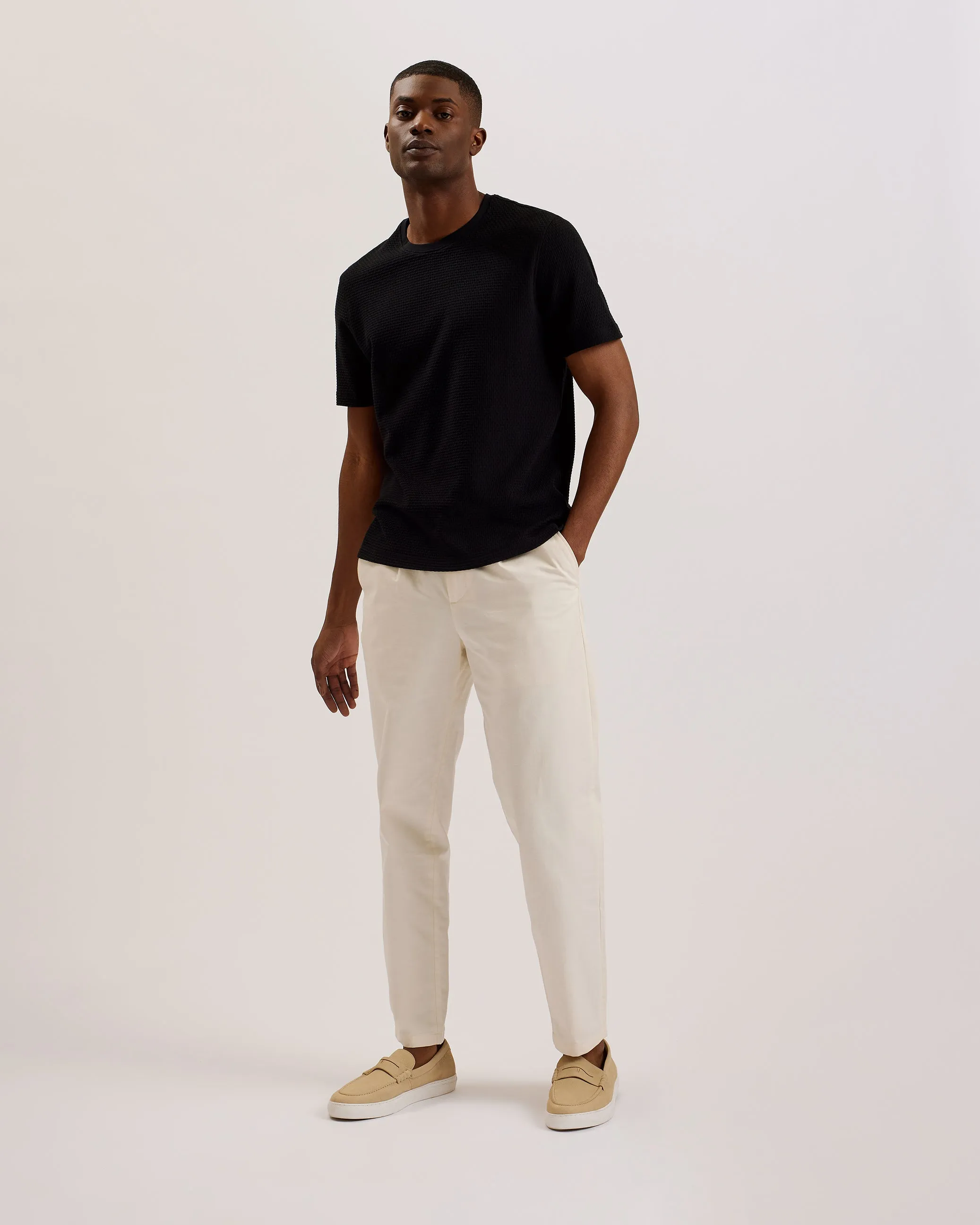 Curlys Short Sleeve Regular Textured T-Shirt Black