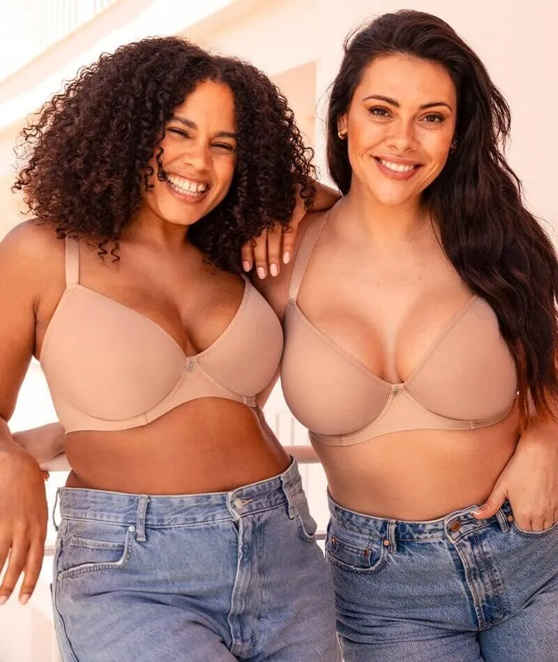 Curvy Kate Smoothie Spacer T-Shirt Plunge Bra - Latte
