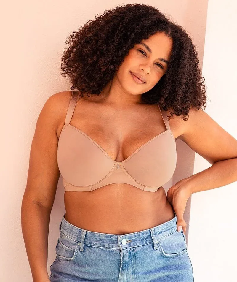 Curvy Kate Smoothie Spacer T-Shirt Plunge Bra - Latte