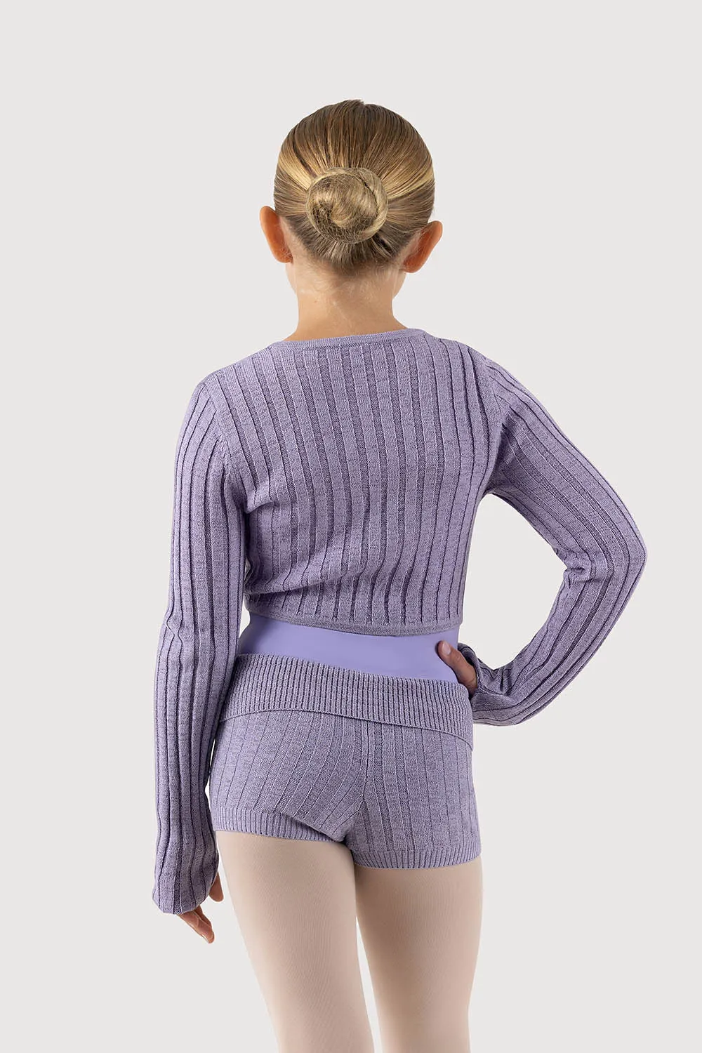 D51054G - Bloch Lily Roll Down Waist Girls Knitted Short
