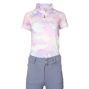 Dapplebay Lavender Haze 1/4 Zip Light Riding Top-Short Sleeve