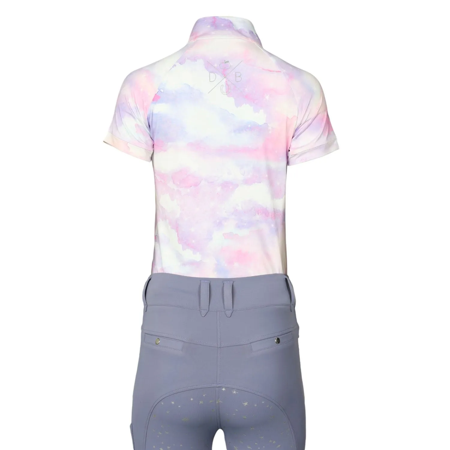 Dapplebay Lavender Haze 1/4 Zip Light Riding Top-Short Sleeve