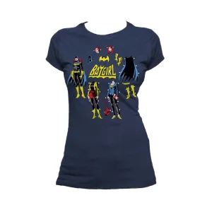 DC Comics Batgirl Logo Cut Out Official Women's T-shirt (Navy)