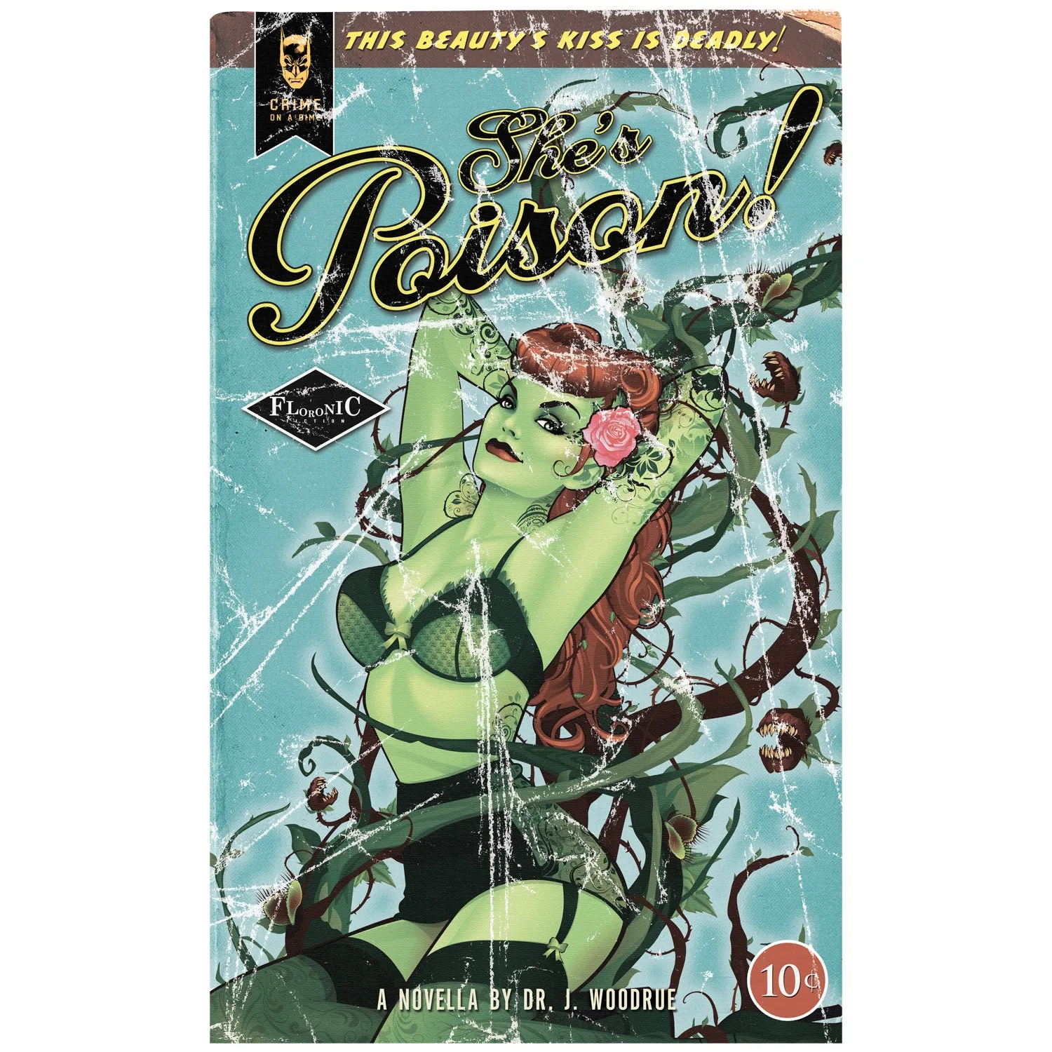 DC Comics Bombshells Poison Ivy Cover Poison Official Women's T-shirt (White)